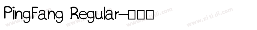 PingFang Regular字体转换